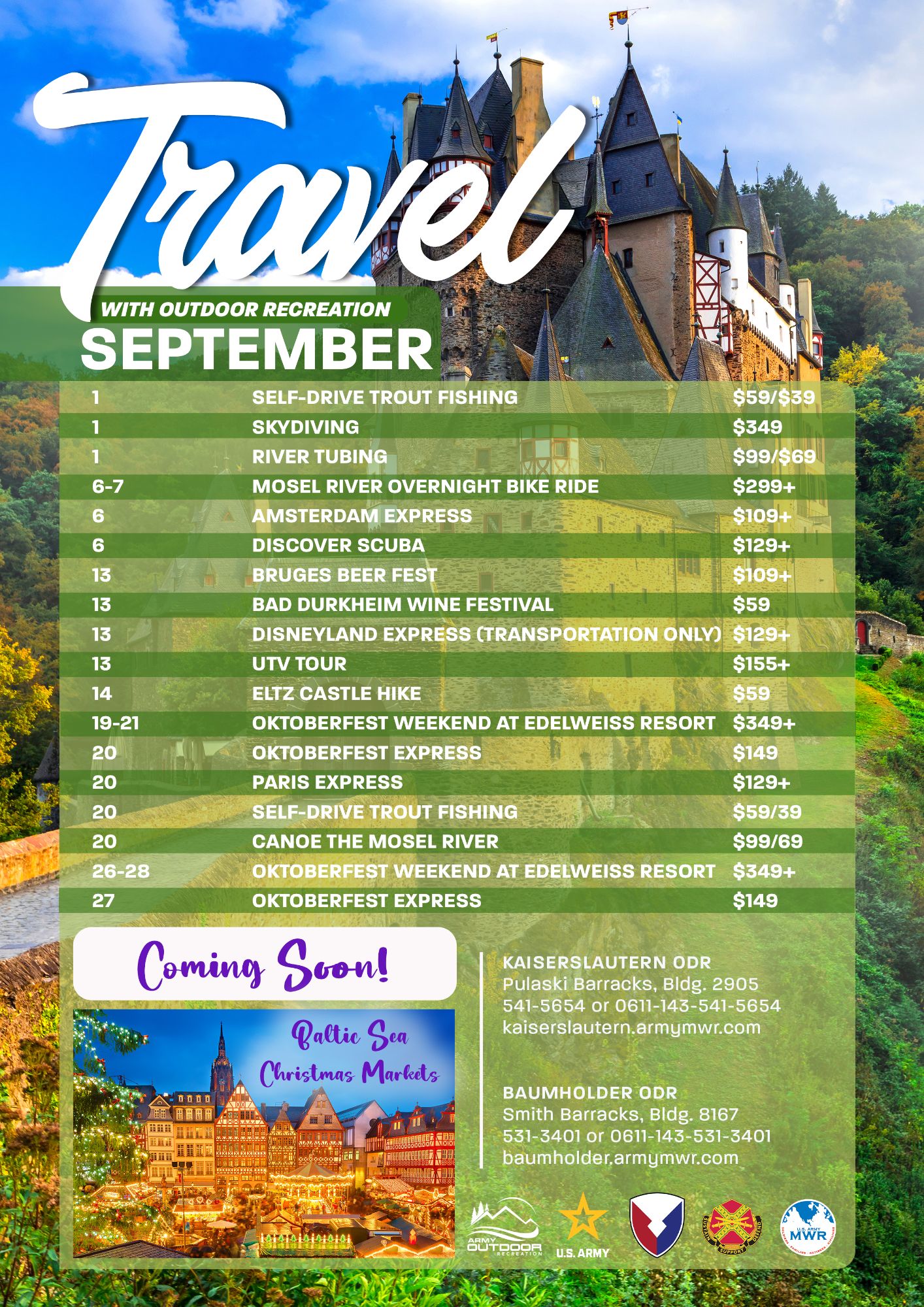 September Travel Calendar