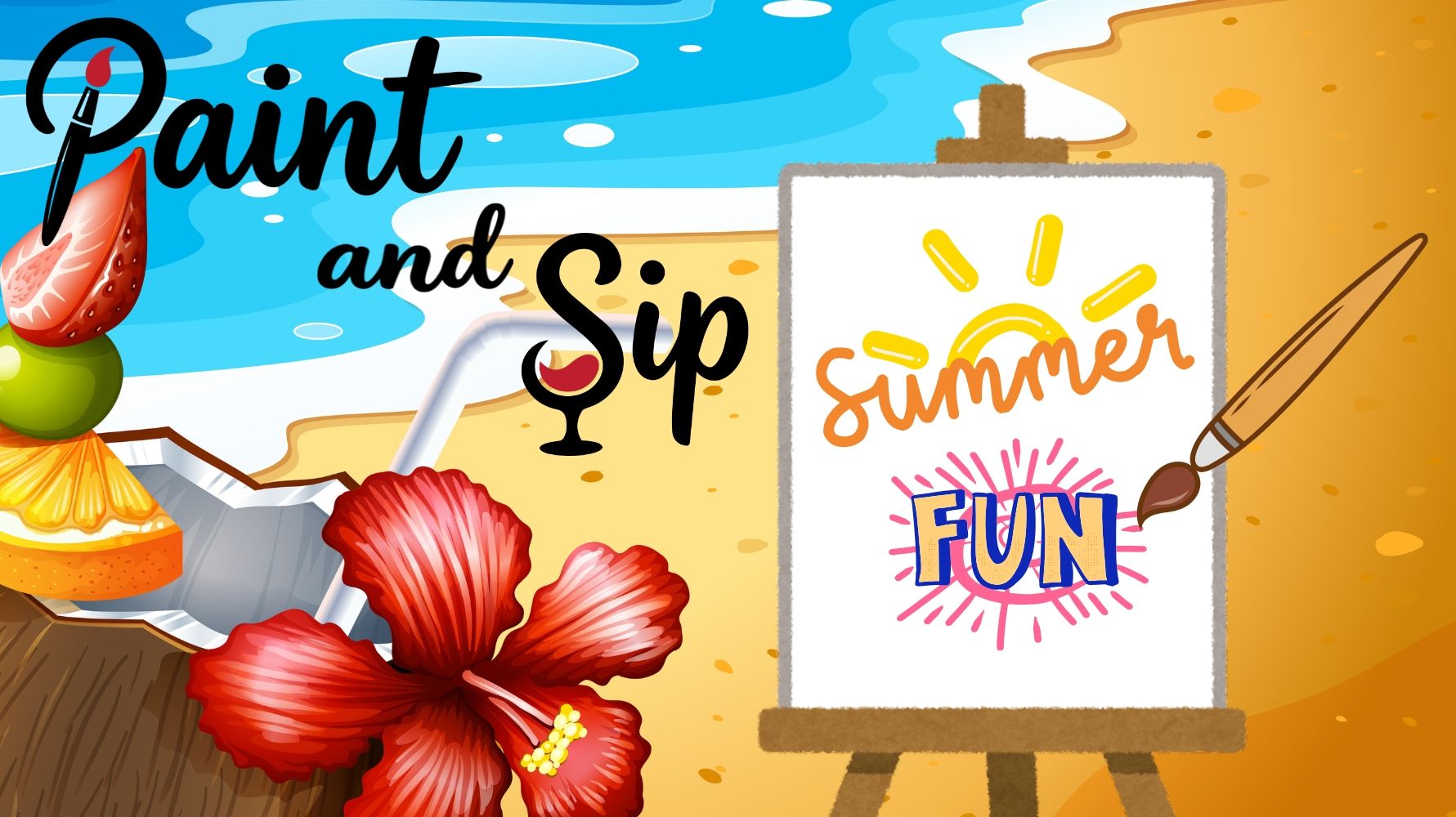 Paint & Sip “Summer Fun in the Sun”